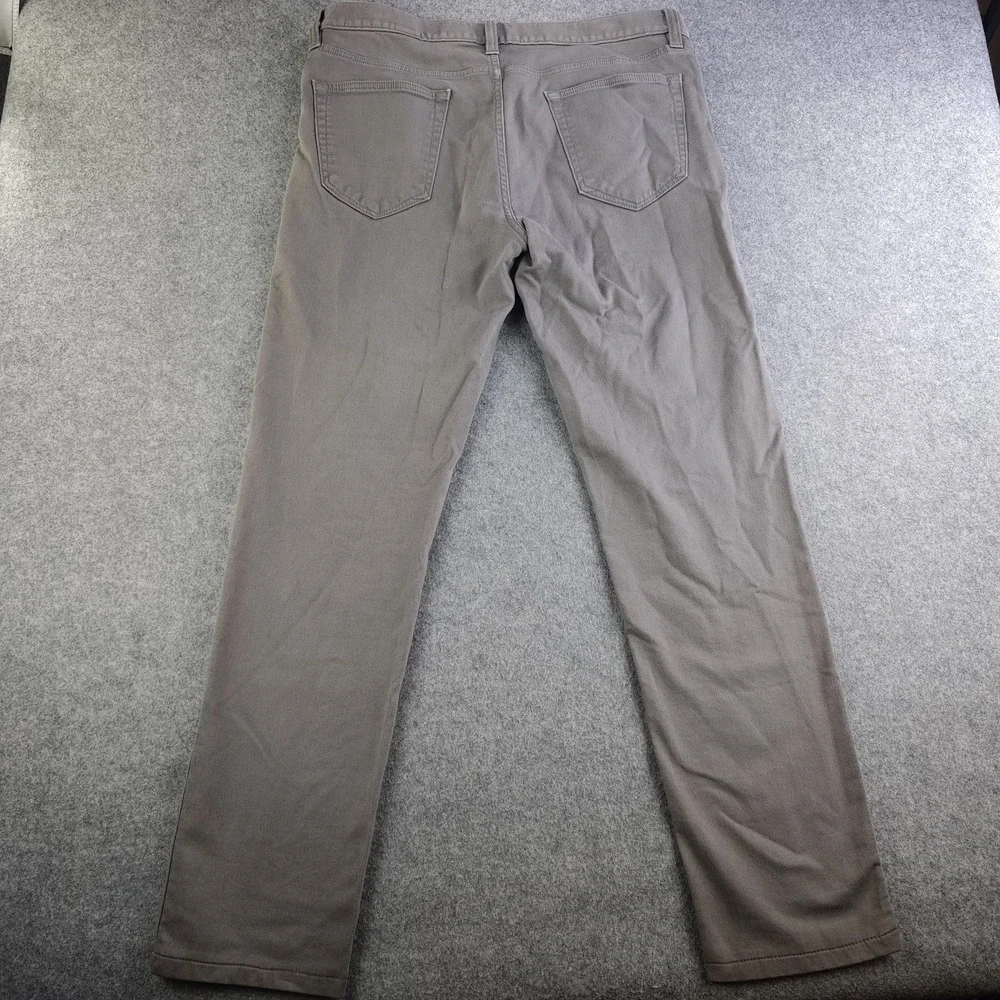 Banana Republic Traveler Pants Mens 36x31 ( Tag 36x36) Gray Flat Front Slim Fit